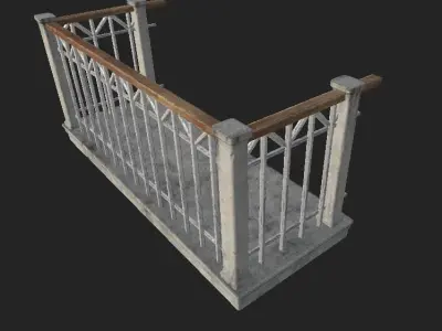 Modern Balcony Low-poly 3D model
