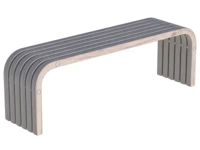 City Bench 13 Low-poly 3D model