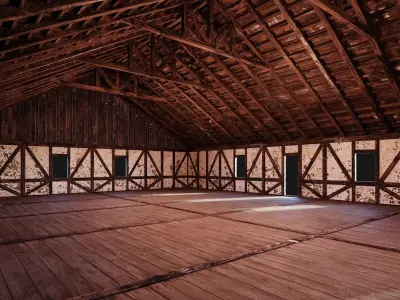 Old Medieval House Building 4K Textures GameReady 196 Low-poly 3D model