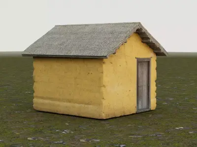 Rural Warehouse Low-poly 3D model