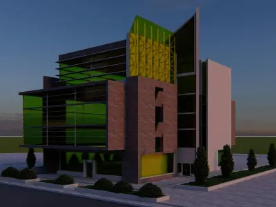 Futuristic Skyscraper-Building office-Modern office 3D model