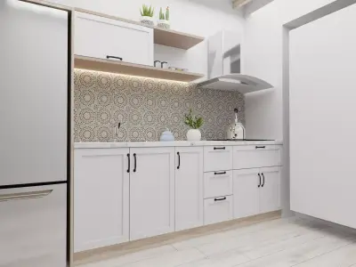 Interior Kitchen Design Scene Free 3D model
