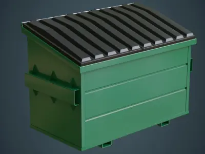 Dumpster 2A Low-poly 3D model