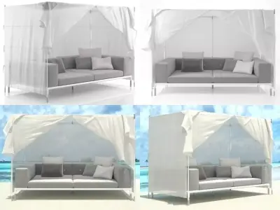 Springtime sofa stt 3D model