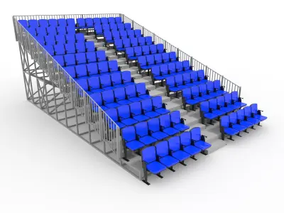 Collection Bleachers 4 3D Model Pack