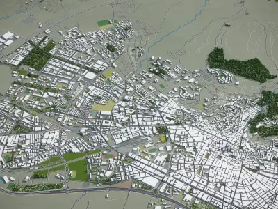 Granada  Low-poly 3D model