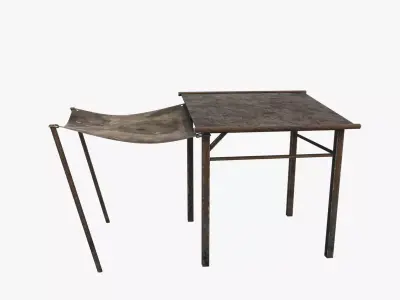 Medieval Butcher Stall Low-poly 3D model