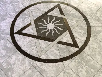 Mandala Floor Tiles 3D model