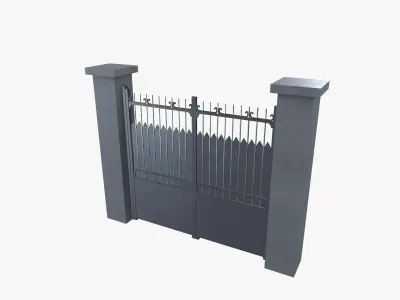 Iron Gate Low-poly 3D model