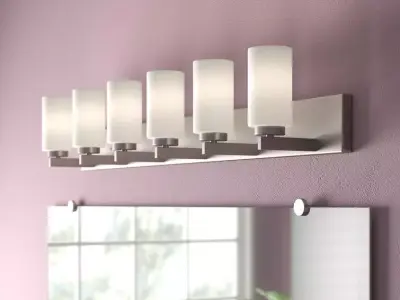 Wallace Polished Chrome Vanity Light Free 3D model