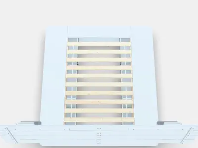 NORDLI Bed frame w storage and headboard 3 Low-poly 3D model