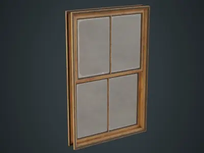 Window 1B Low-poly 3D model