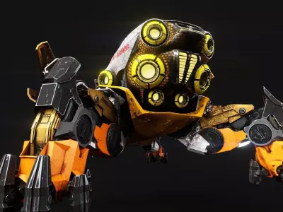Spider Mech   4K PBR Textures 3D model