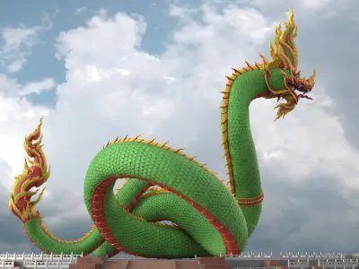  Mythical Dragons Rigged for Cinema 4D Collection 