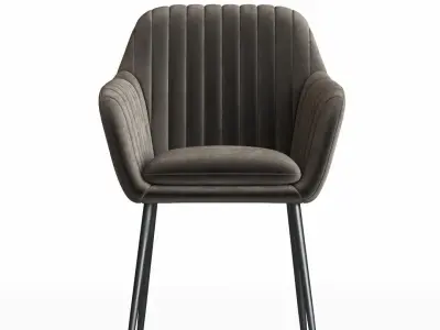 Deephoue Chair Lausanne sea blue velvet 3D model
