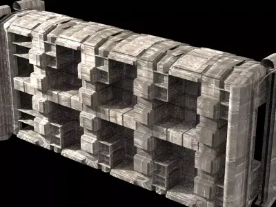 Sci Fi Brutalist Blocks 1 3D model