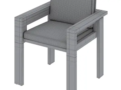 Walker Metal Outdoor Arm Chair  3D model