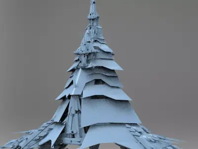 Amon Ra Sci fi Pyramid Bridges 3 3D model