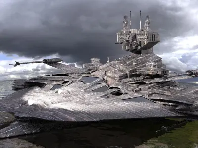 Stealth Assassin Cruise Ship  2 3D model