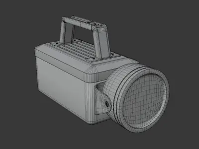 Retro Flashlight 3D model