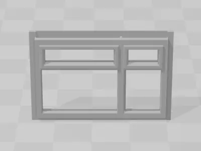 WINDOW FRAMES FOR 7MM SCALE O GAUGE MODEL RAILWAY BUILDING 3D print model