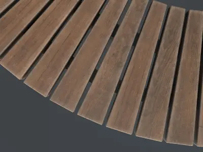Modern Outdoor Bench 119 PBR Game Ready Low-poly 3D model