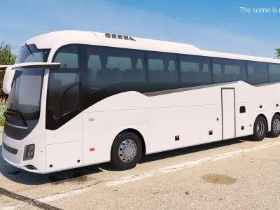  Luxury Coach Tour Bus Rigged 