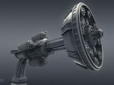 Scifi Ray Gun Blaster 3D Model 3D model