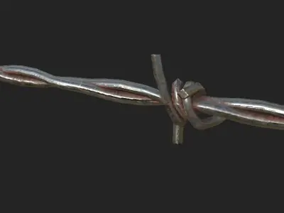 Barbed Wire  Low-poly 3D model