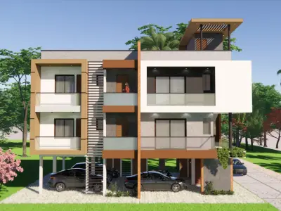 Contemporary Apartment Building - Modern Residence 3D model