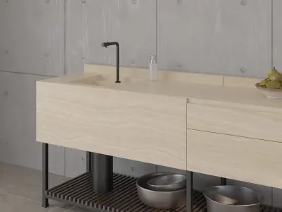 Modern Outdoor Kitchen 01 3D model