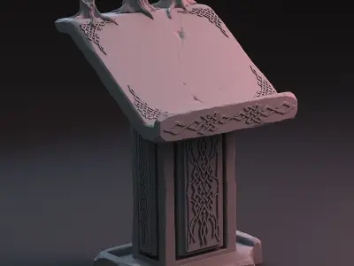 Pulpit book stand on table 3D model
