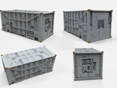 sci fi Cargo Container 1 3D model