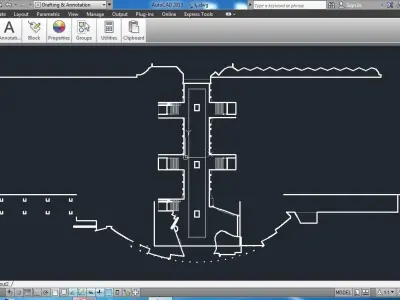 Sketchup Terminal A4 Project SKP DWG PIC 3D model