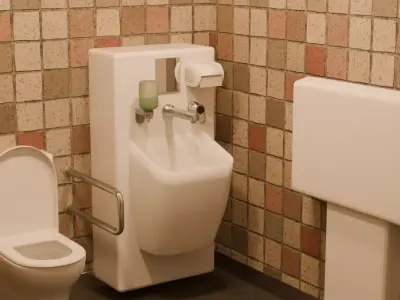 Public restroom 3D model