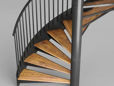 Spiral staircases 3D model