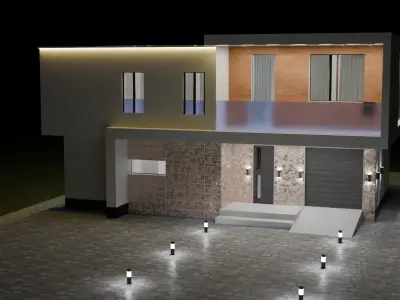 Villa house model 3D model