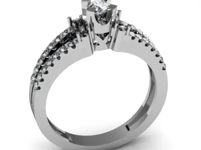 daimond ring 3D print model 31
