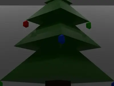 Christmas Xmas Tree No Lights No Gifts Low-poly 3D model