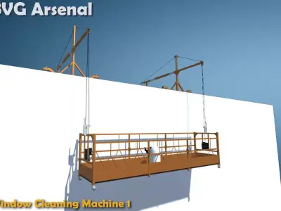 Window Cleaning Machine 1 - HQ Low-poly 3D model