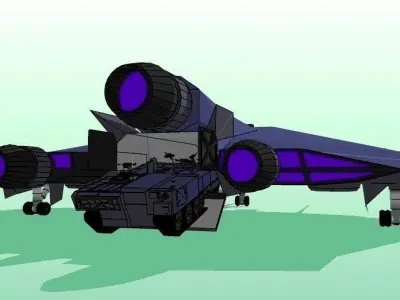 SQ Tamer - Multirole space corvette Conqueror class - parked 3D print model