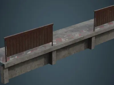 Industrial Platform 2B Low-poly 3D model