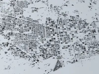 Barcelona Downtown Streets and Buildings 3D model