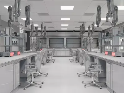 Modern Laboratory Low-poly 3D model