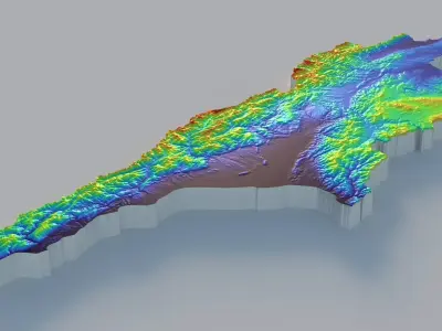 Georgia Terrain Country 3D model