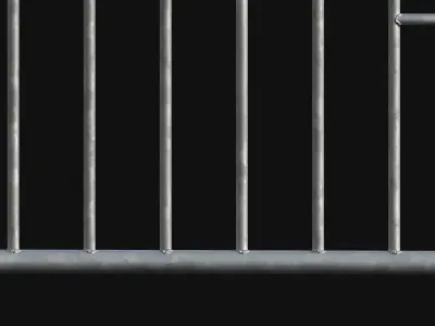 Riot fence Low-poly 3D model