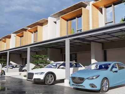 Modern House 3D Model 5 x 10 Meters Skp Lumion and DWG Files 3D model