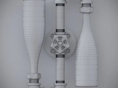 steampunk lamp bra 3D model