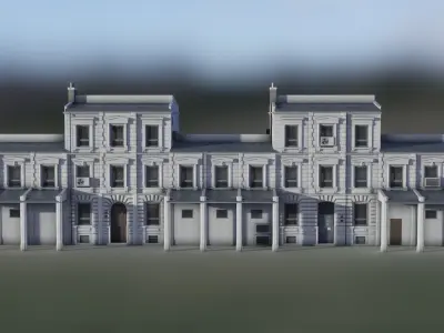 European Building 09 Low-poly 3D model