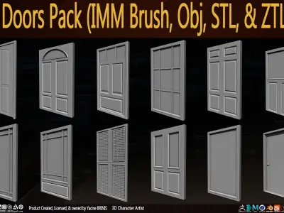 30 Doors Pack Vol 01 Low-poly 3D model